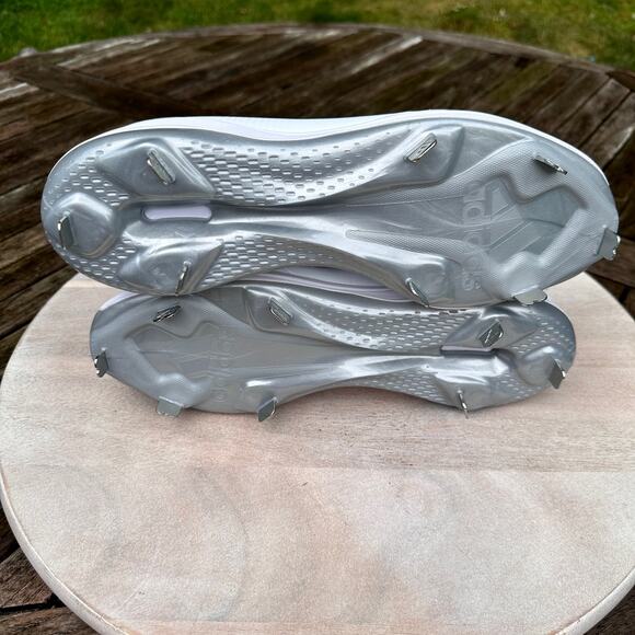 Adidas Icon 7 Boost Metal Baseball Cleats Mens Size 13 White FZ1557 New - Picture 7 of 14